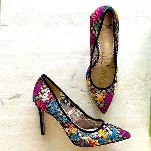 Sam Edelman floral lace pumps, size 7.5.